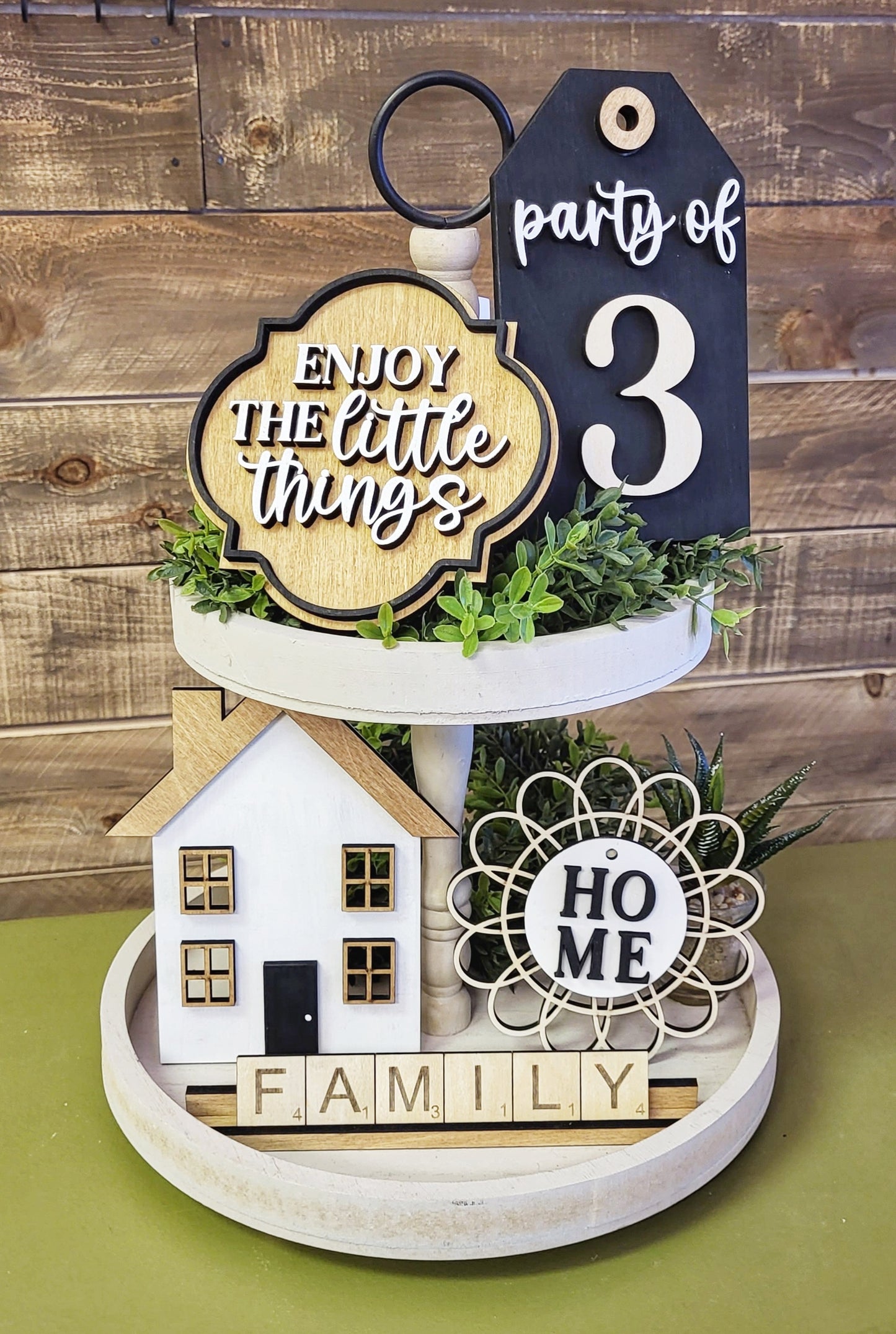 3D Tiered Tray Decor - Boho family