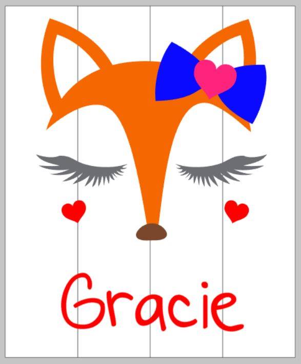 Fox face with name
