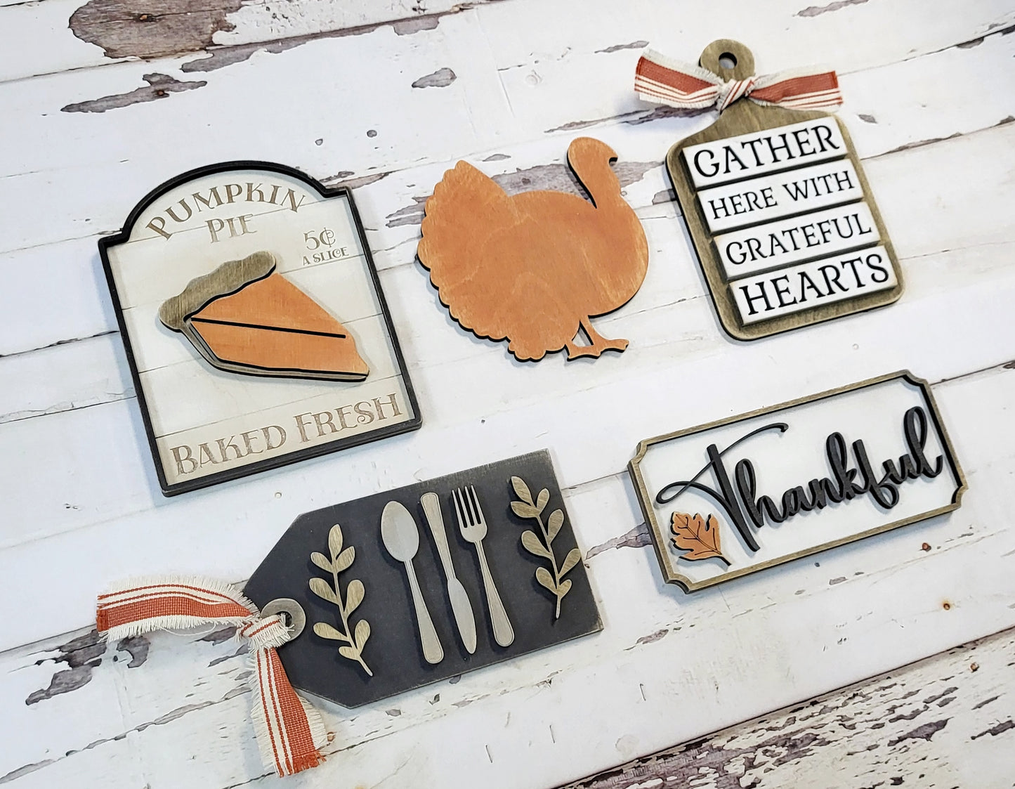 Tiered Tray Decor - Thanksgiving Thankful