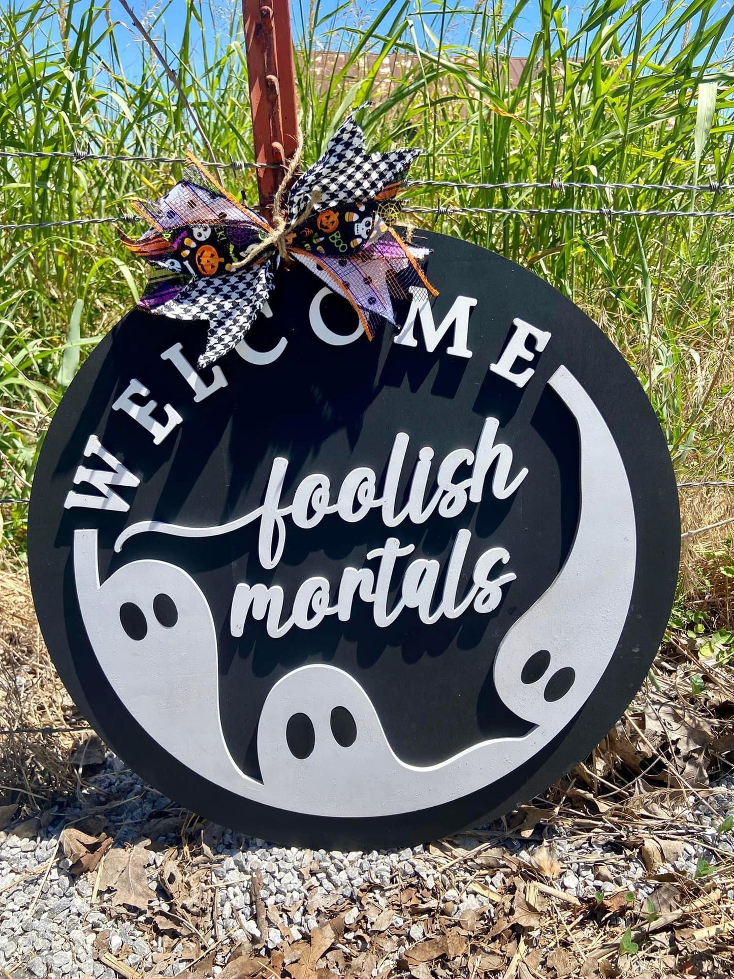 3D Door hanger - Welcome foolish mortals