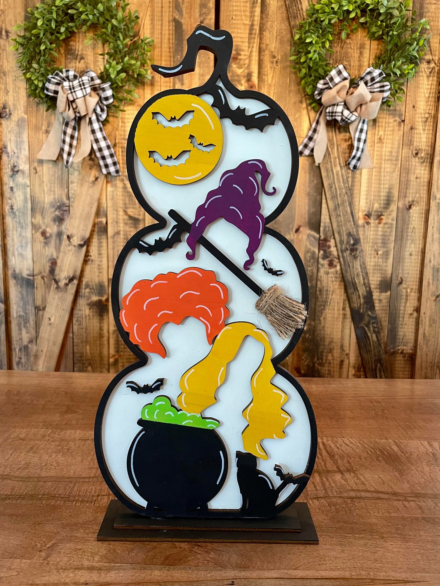 3D Standing Stacked Pumpkins H Pocus