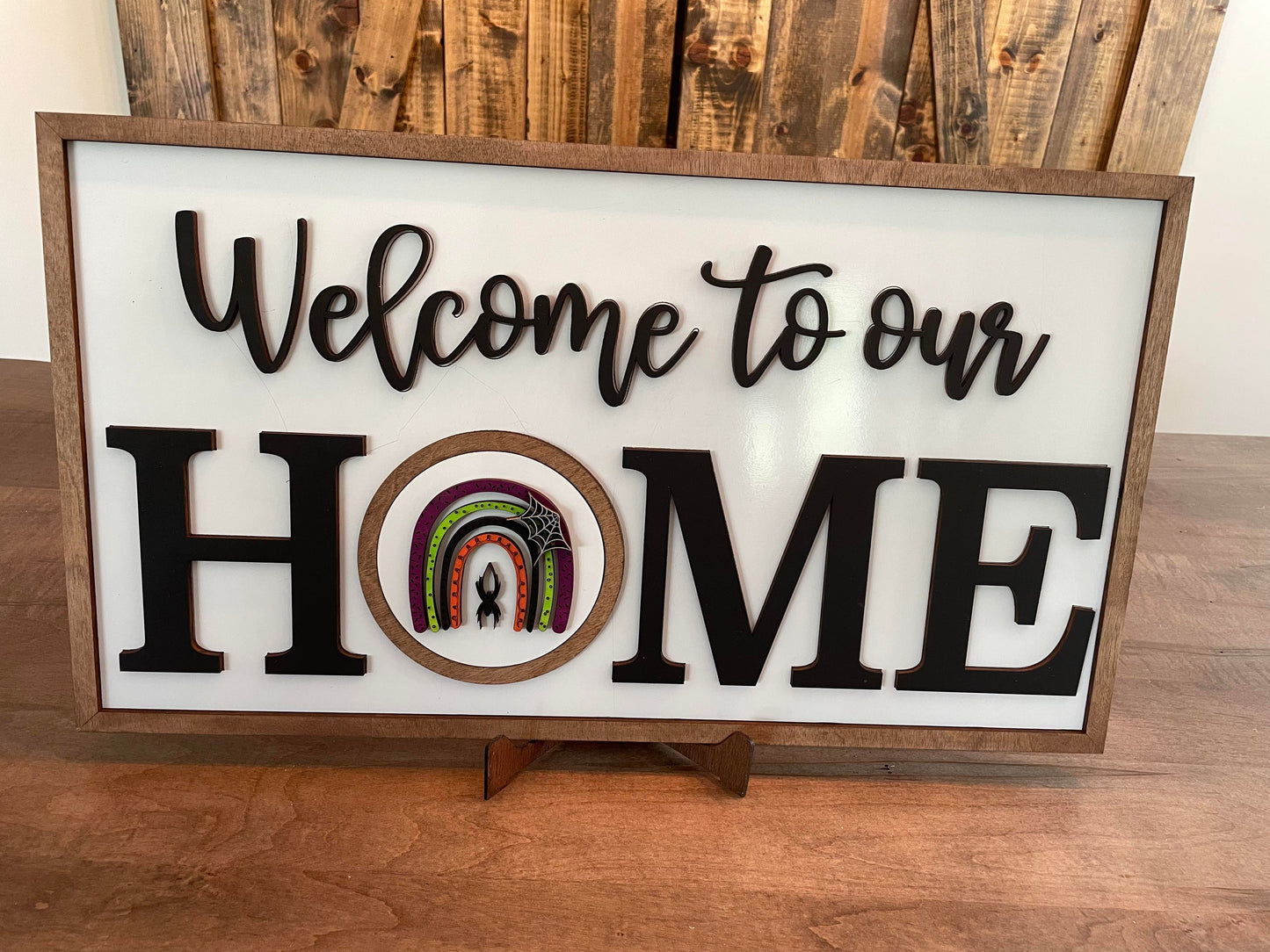 3D welcome to our home interchangeable Round Inserts