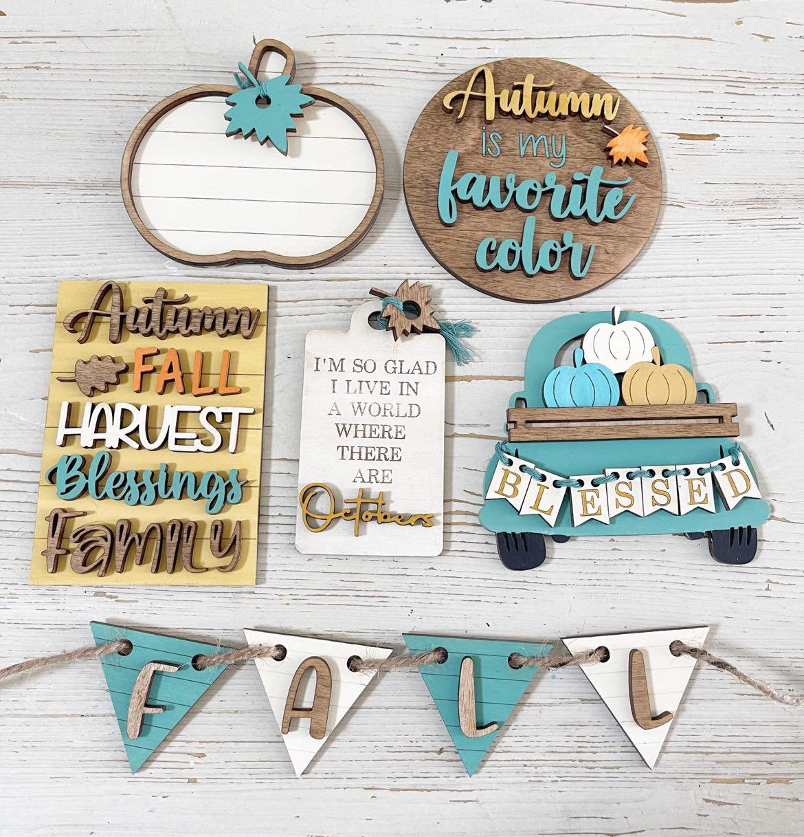 3D Tiered Tray Decor - Autumn Blessing