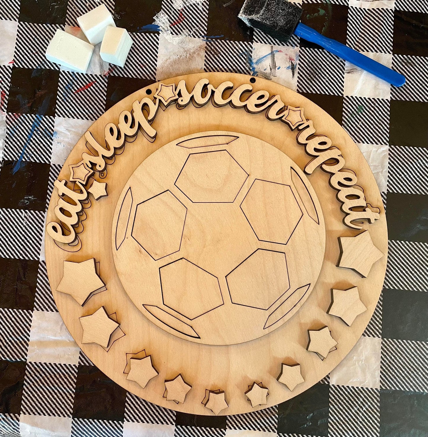 3D Eat Sleep Soccer Repeat