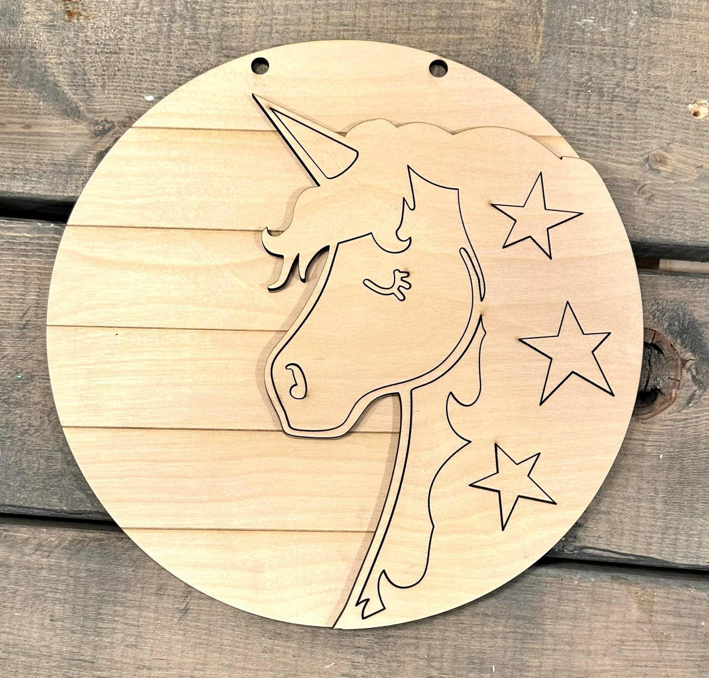 3D Unicorn with Stars