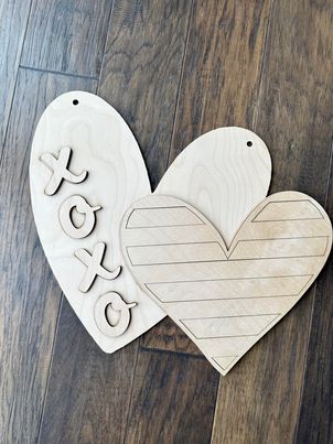 3D Door hanger - Hearts Xoxo