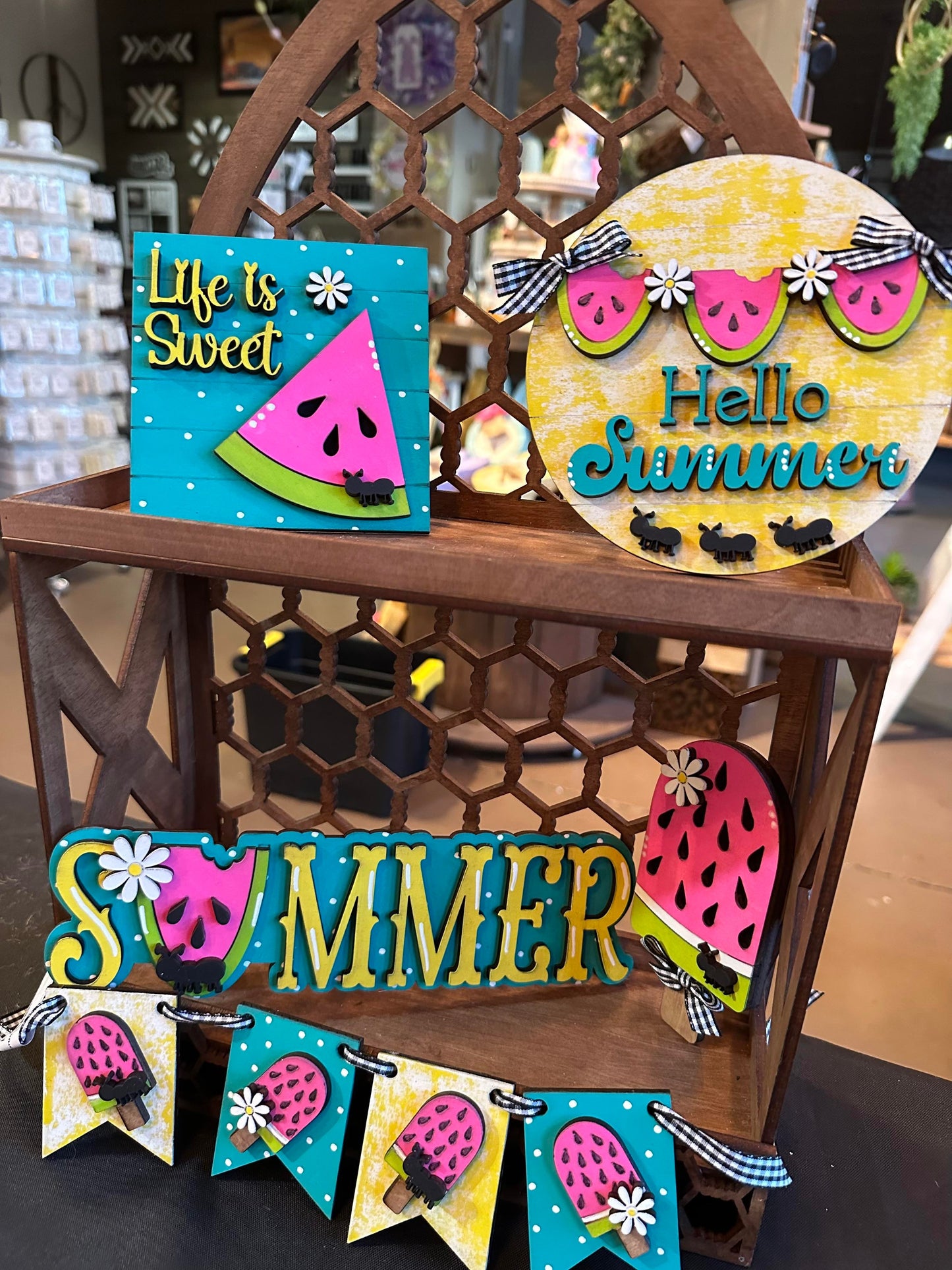 3D Tiered Tray Decor - Summer Watermelon Ant