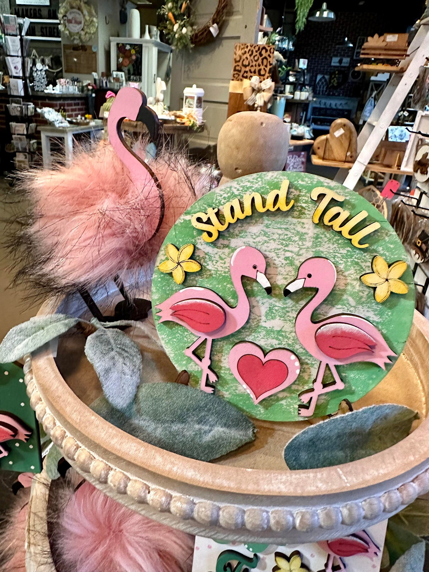 3D Tiered Tray Decor - Flamingo