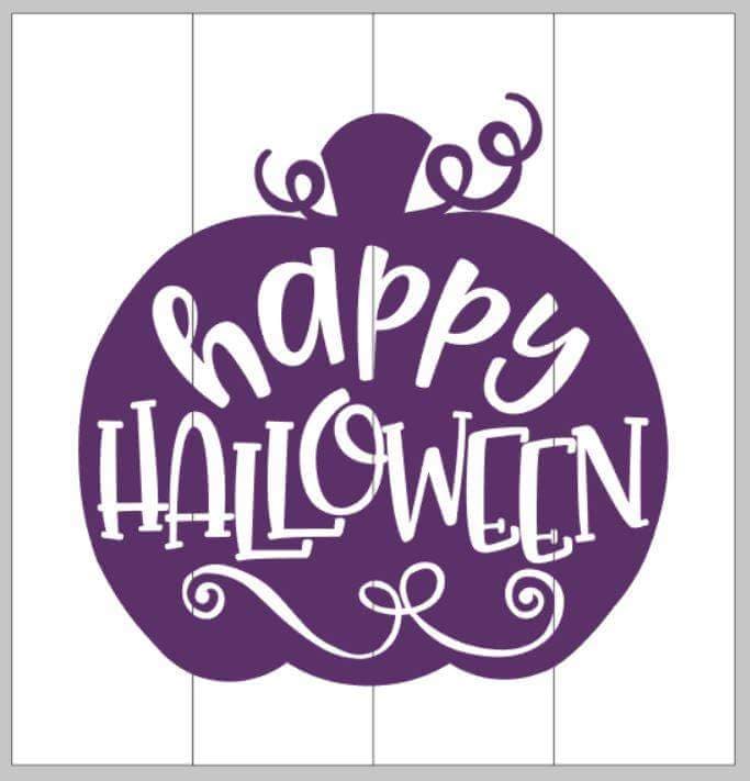 Happy Halloween inside pumpkin