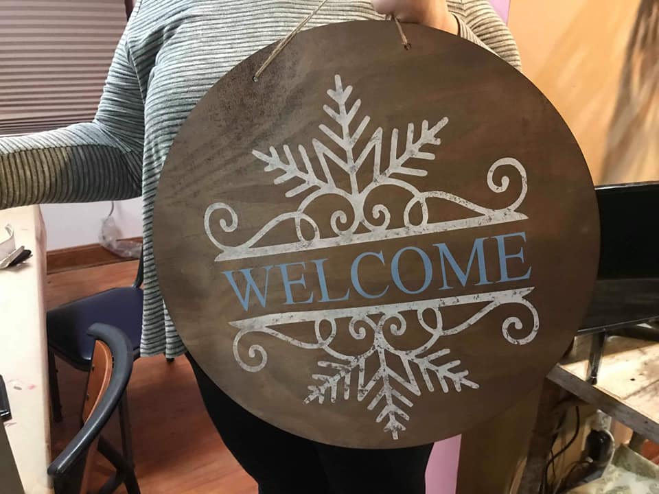 Welcome with snowflake