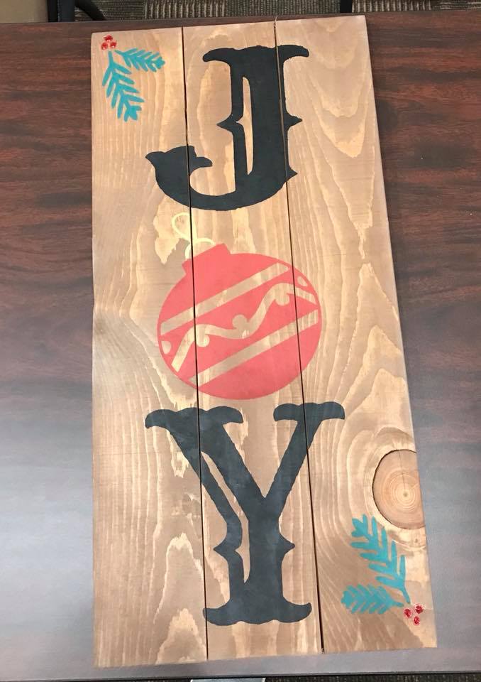 Joy with ornament in O