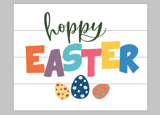 Happy Easter with Eggs