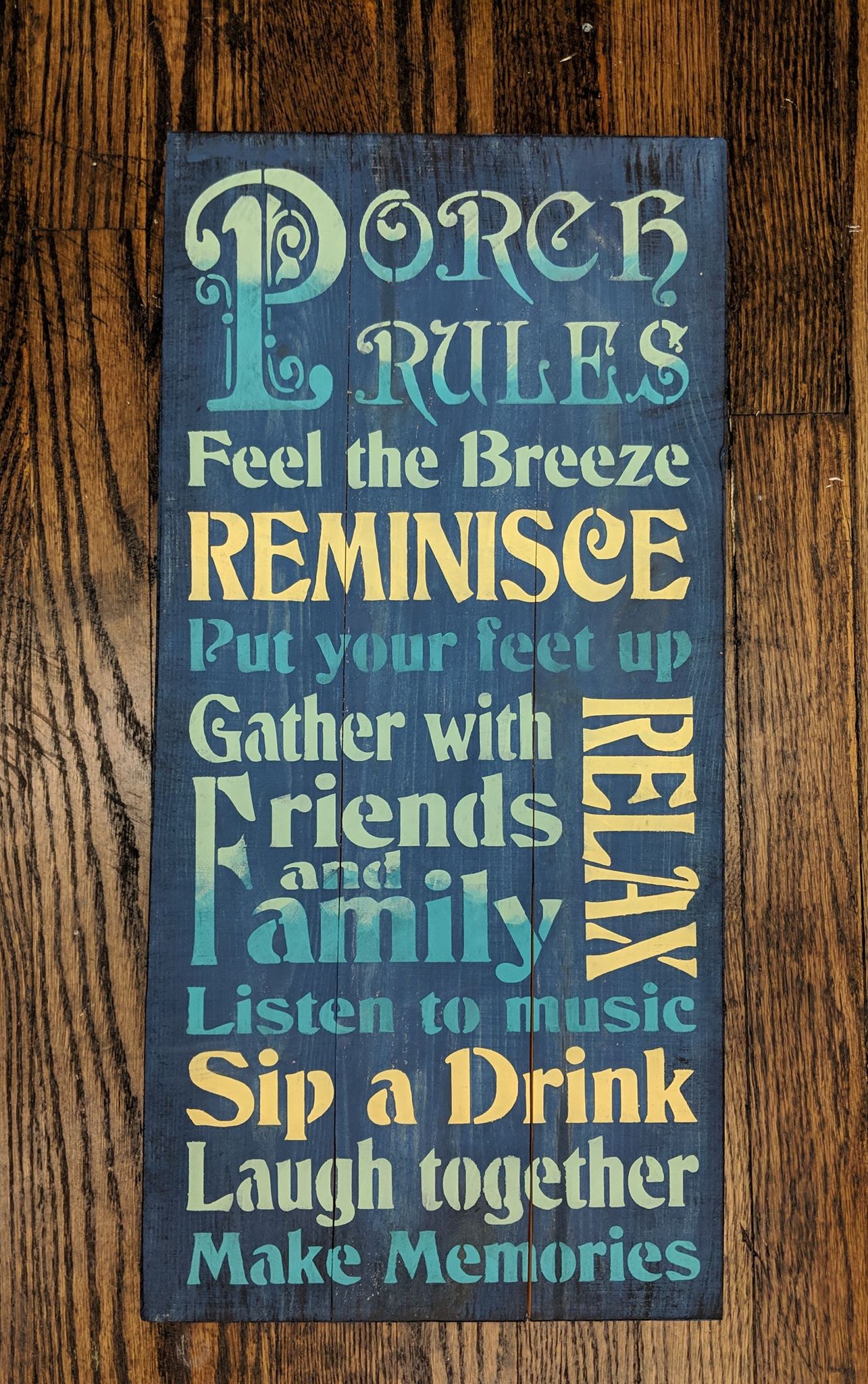 Porch rules-feel the breeze