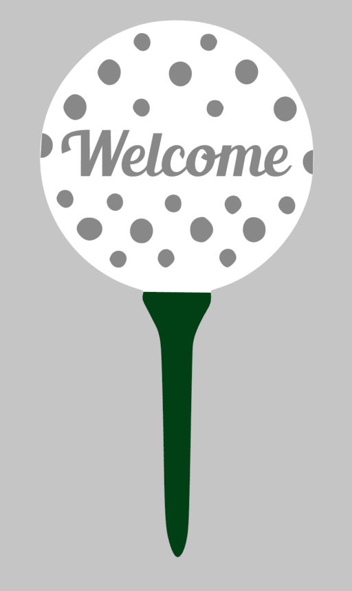 Door hanger Golf ball and Tee