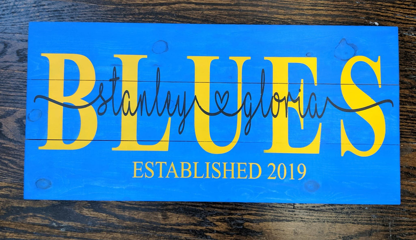 STL Blues - Stanley & Gloria connected by heart with Est date