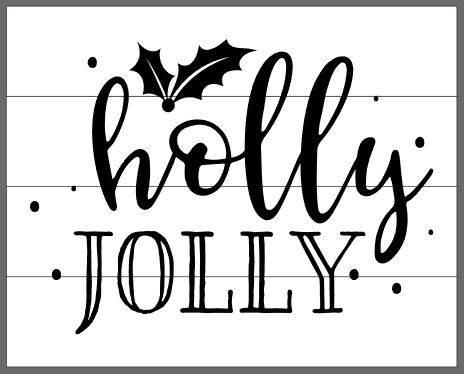 Holly jolly with stars and holly