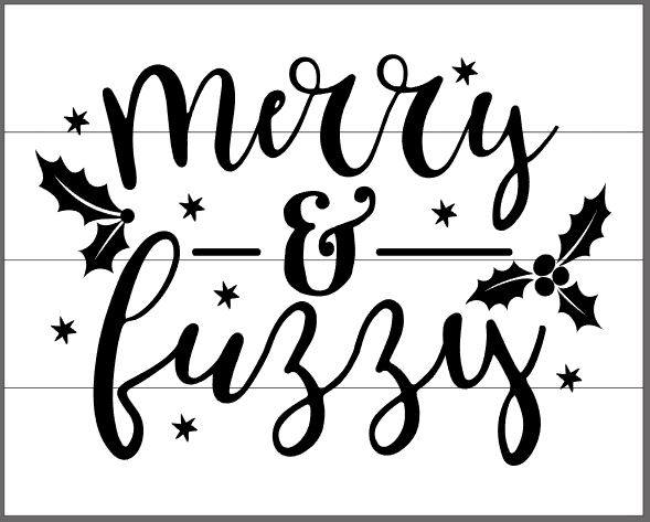 Merry and fuzzy with hollys and stars