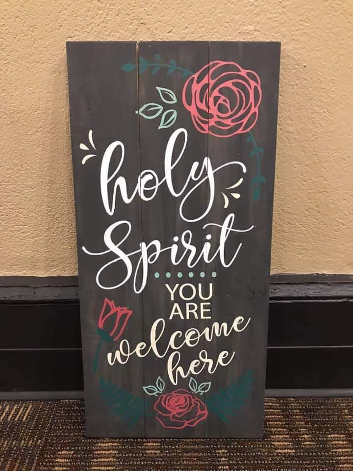 Holy spirit you are welcome here with flowers