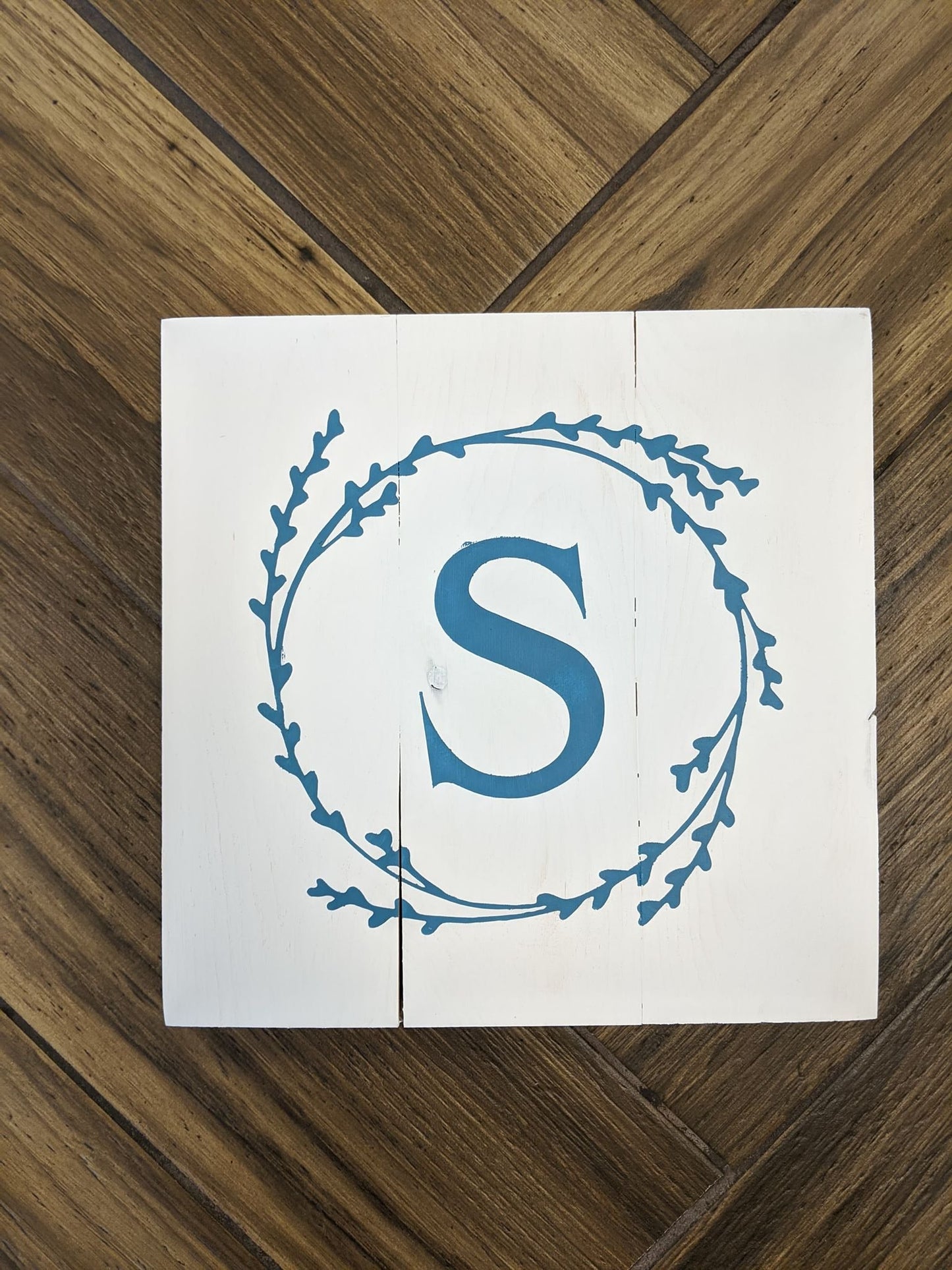 stray vine wreath with Letter