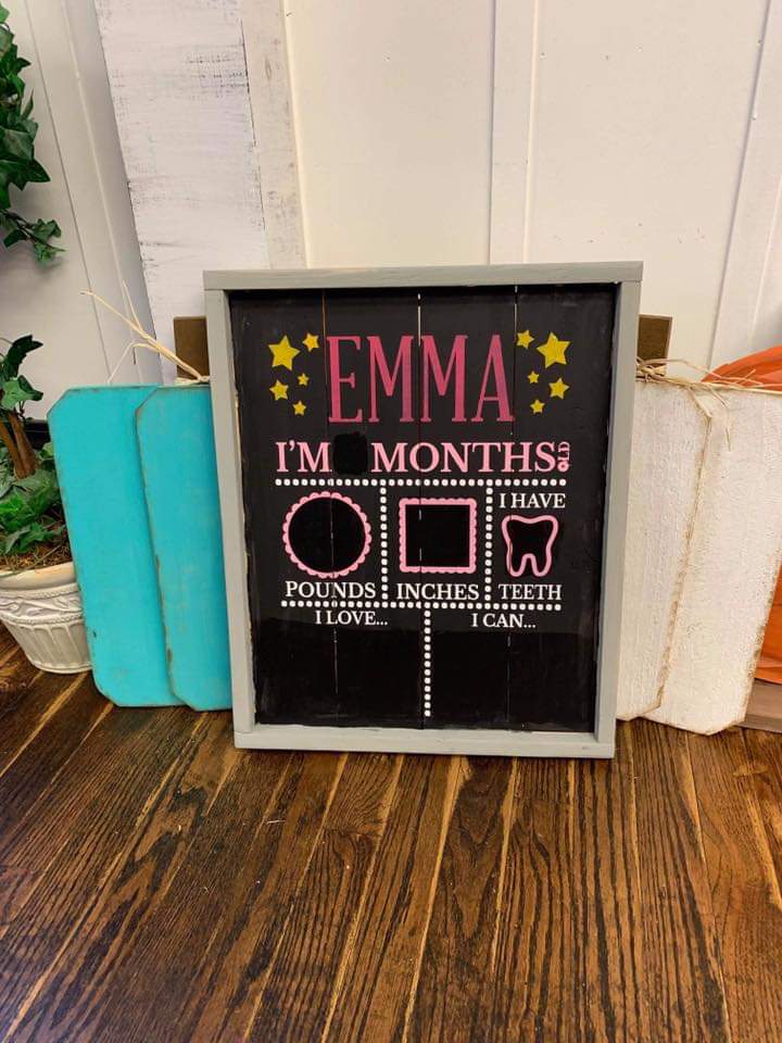 Baby milestone Chalkboard