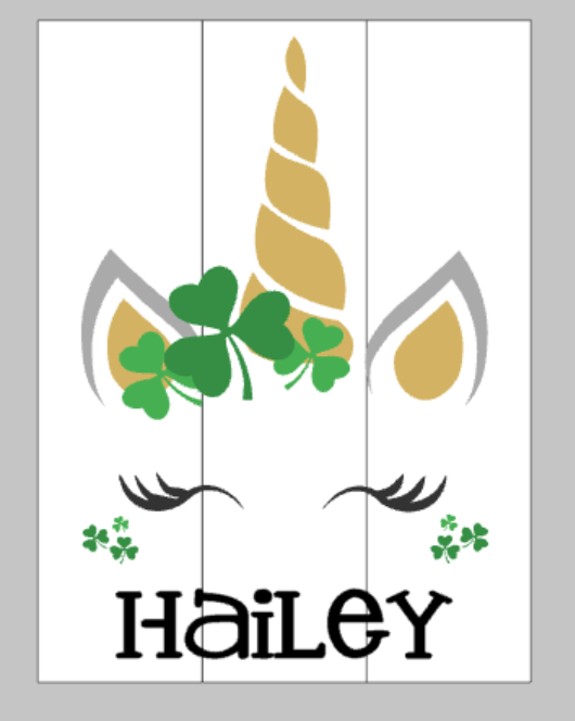 Clover Unicorn with name