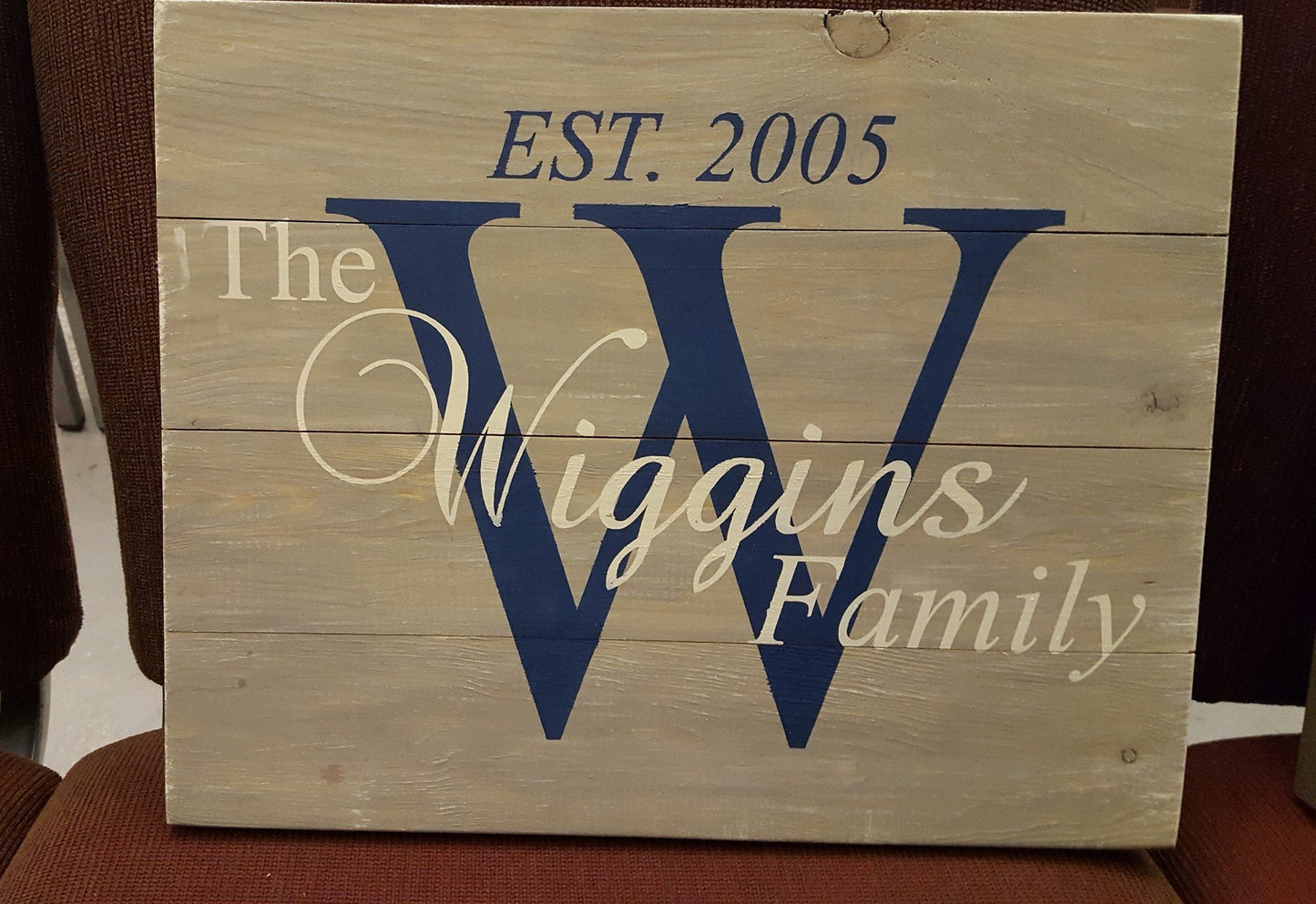 Family Name and Initial EST above (Mecker design)