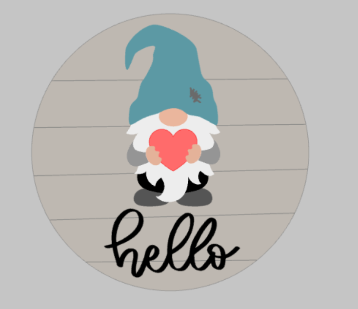 3D Seasnonal Interchangeable Gnome Hello Door hanger