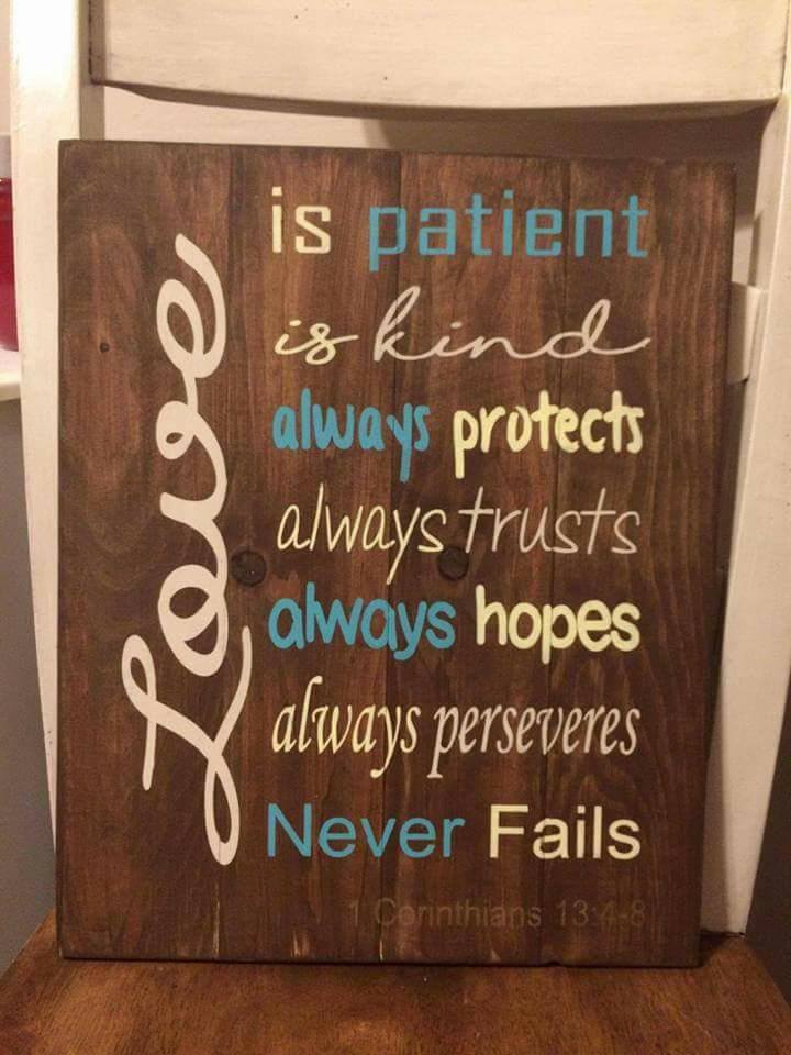 Love is patient love is kind