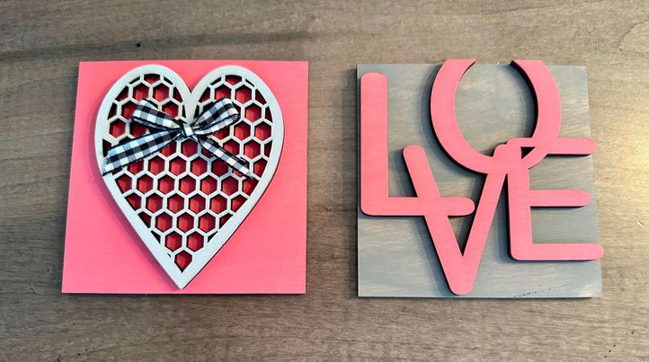 3D Interchangeable Square INSERTS ONLY - Valentines Day