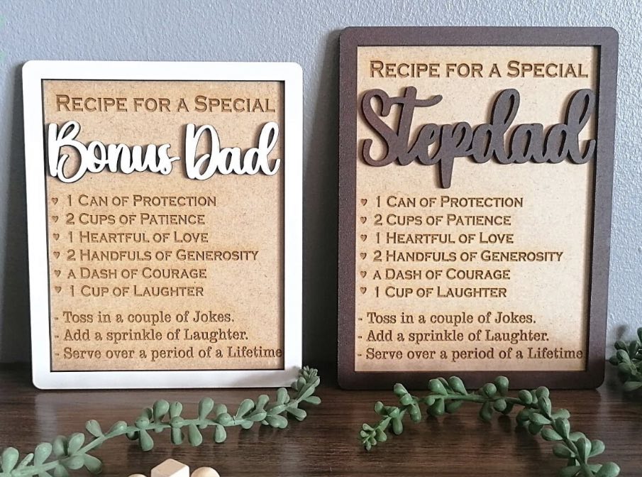 3D Fathers Day - Recipe for a special Bonus Dad/Stepdad/Uncle/Grandpa/Father