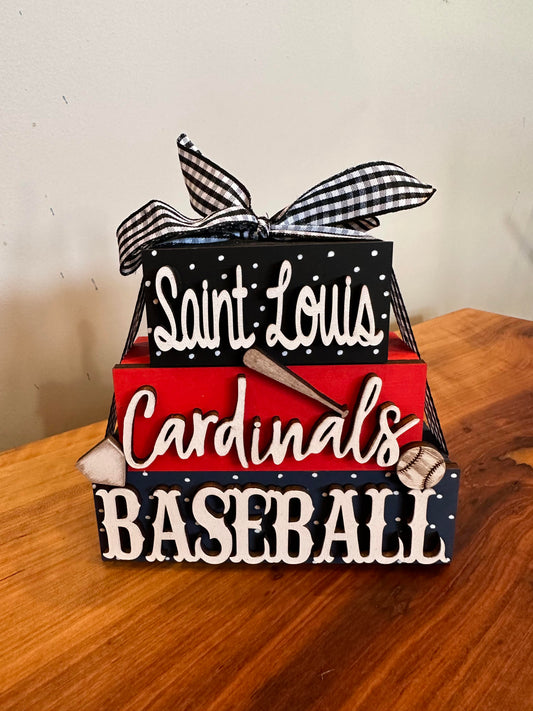 3D Boxy Book Stack - St Louis Baseball