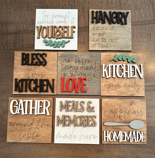 3D Interchangeable Square INSERTS ONLY - Kitchen