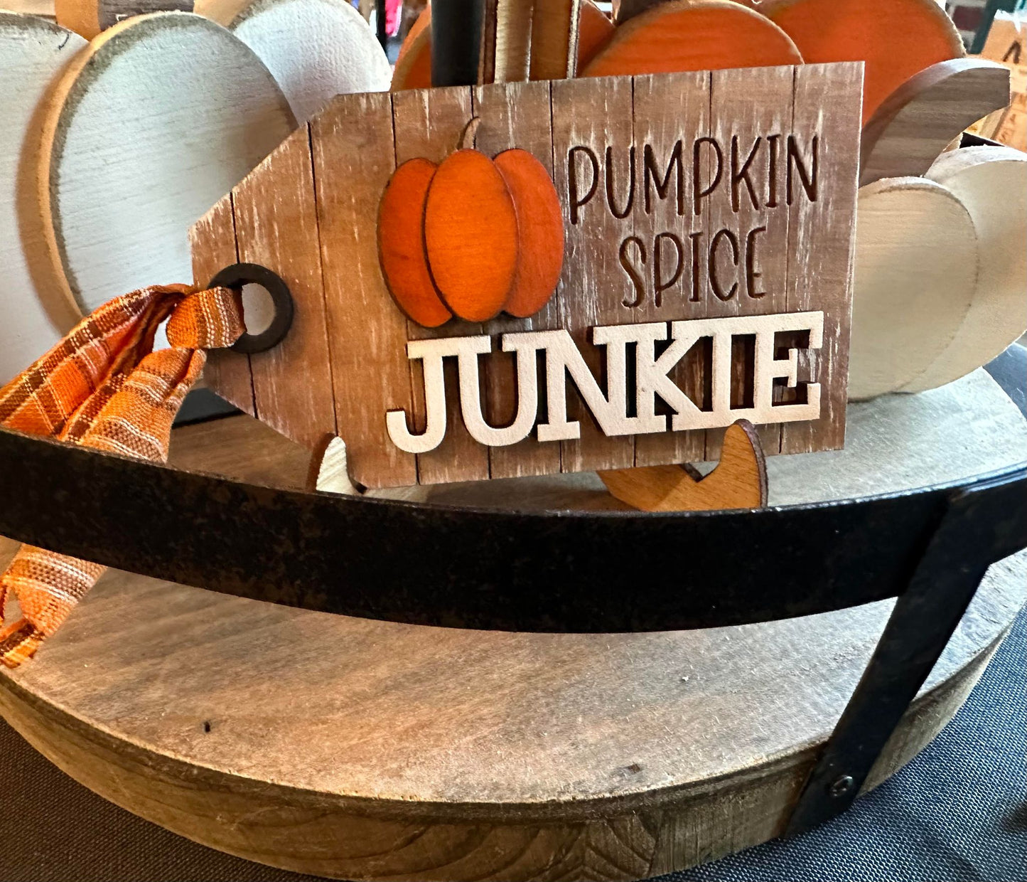 3D Tiered Tray Decor - Pumpkin Spice Junkie