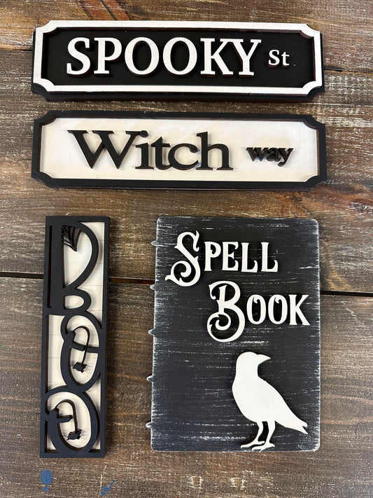 3D Tiered Tray Decor - Halloween Spell Book