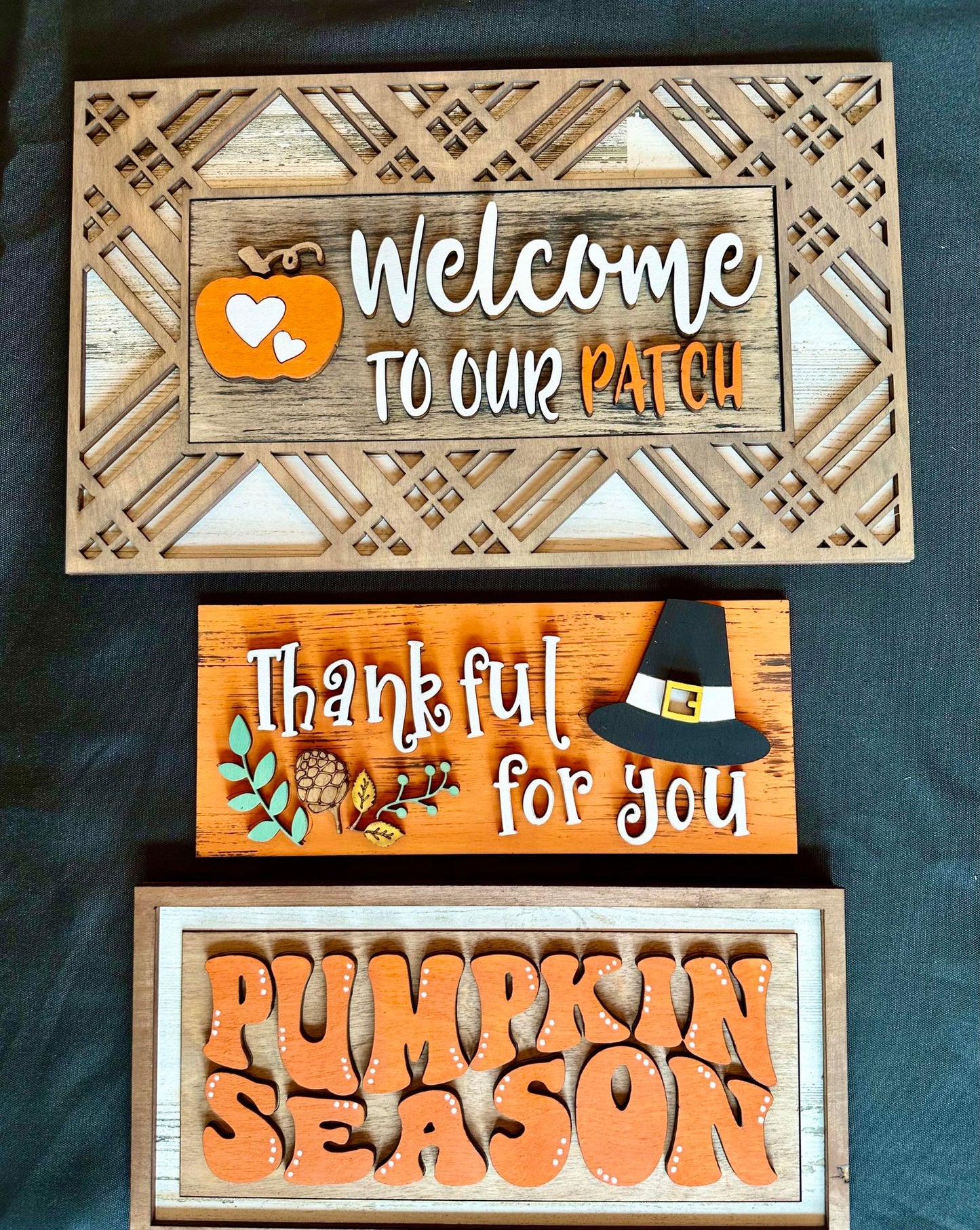 3D Interchangeable Rectangle  INSERTS ONLY - Fall and Halloween
