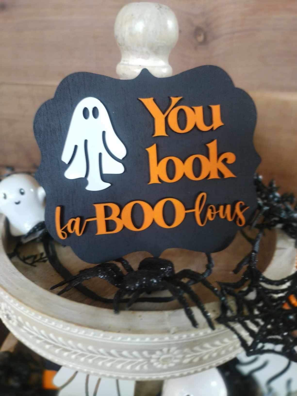 3D Tiered Tray Decor - Boo