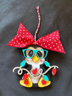 Ornament- Penguin with glasses