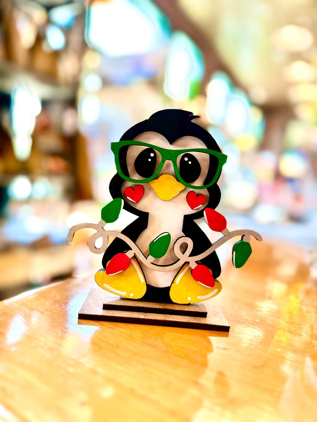 3D Standing Penguin with glasses