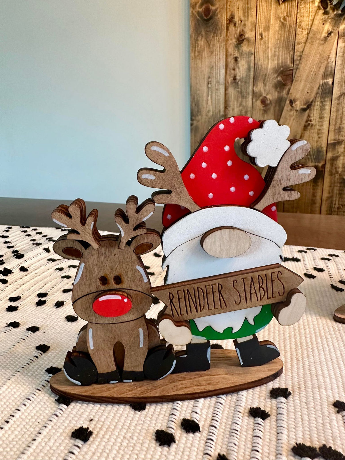 MDF Christmas Gnome Trees MERRY Set of 5 | woodenshapecompany MDF Christmas Gnome Trees MERRY Set of 5 | woodenshapecompany