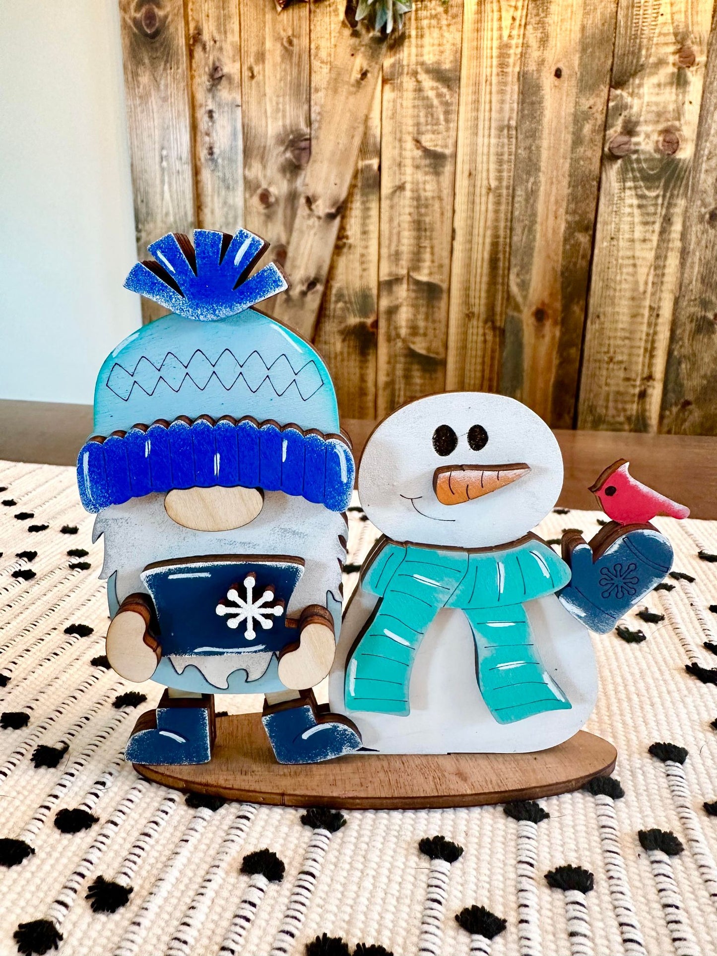 3D Winter Standing Small Gnomes