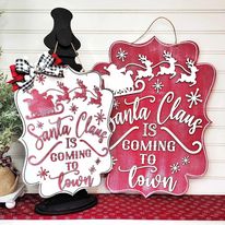 3D Santa Claus is coming to town hanger