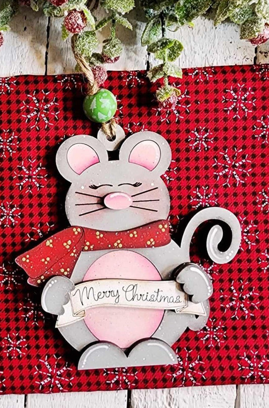 Ornament- Merry Christmas Mouse