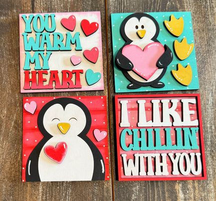 3D Interchangeable Square INSERTS ONLY - Valentines Day