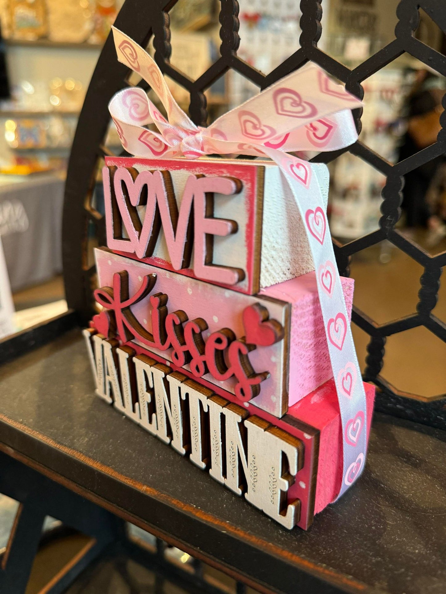 3D Boxy Book Stack - Valentine's Day Love Kisses Valentine