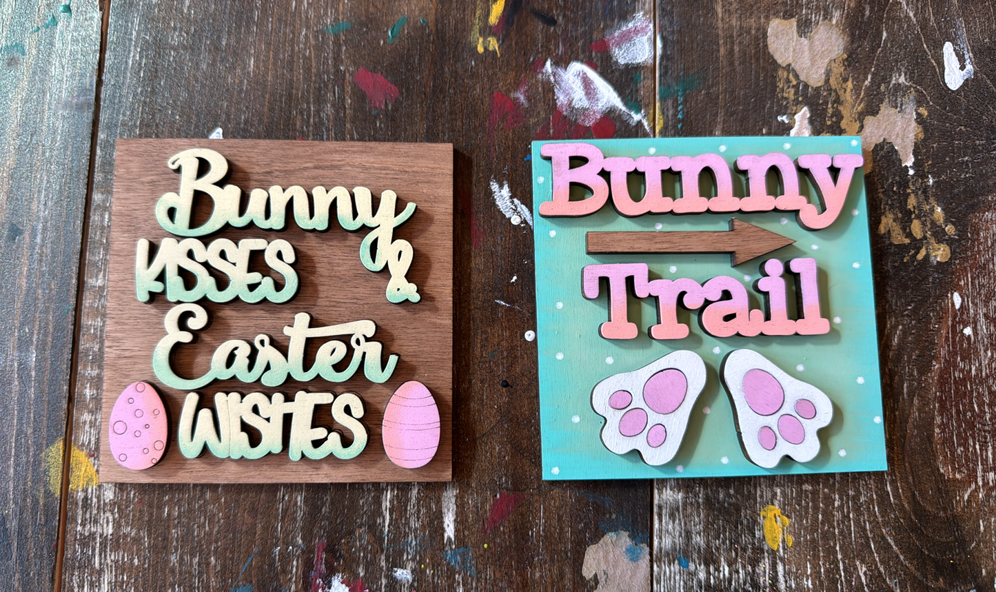 3D Interchangeable Square INSERTS - Easter and Spring