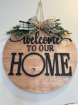 3D Interchangeable Doorhanger Welcome to our Home BASE