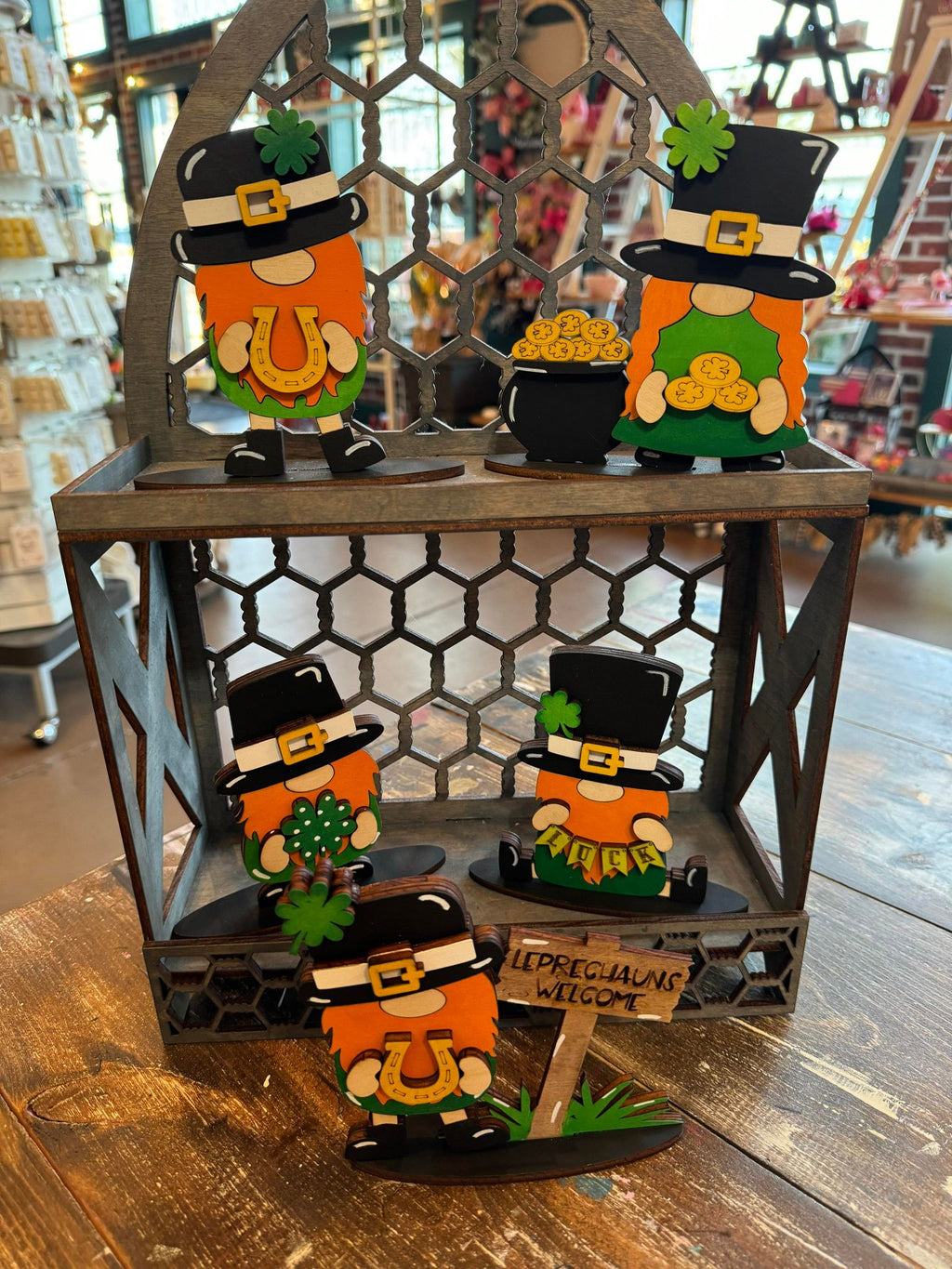 3D St Patrick's Day Standing Small Gnomes