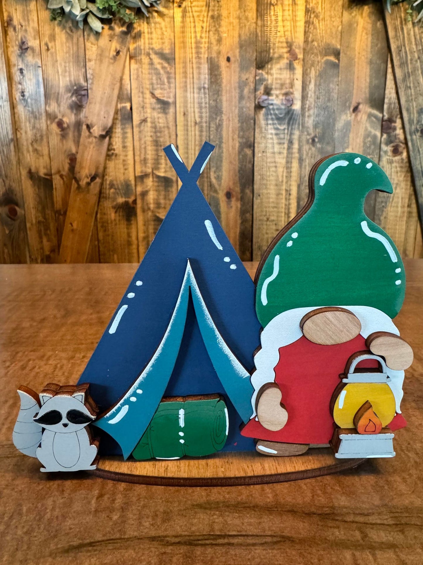 3D Camping Standing Small Gnomes