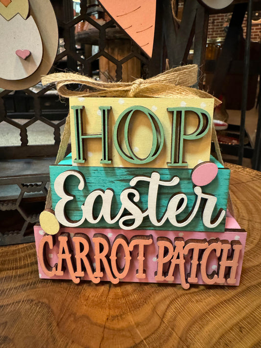 3D Boxy Book Stack - Easter - Hop Easter Carrot Patch