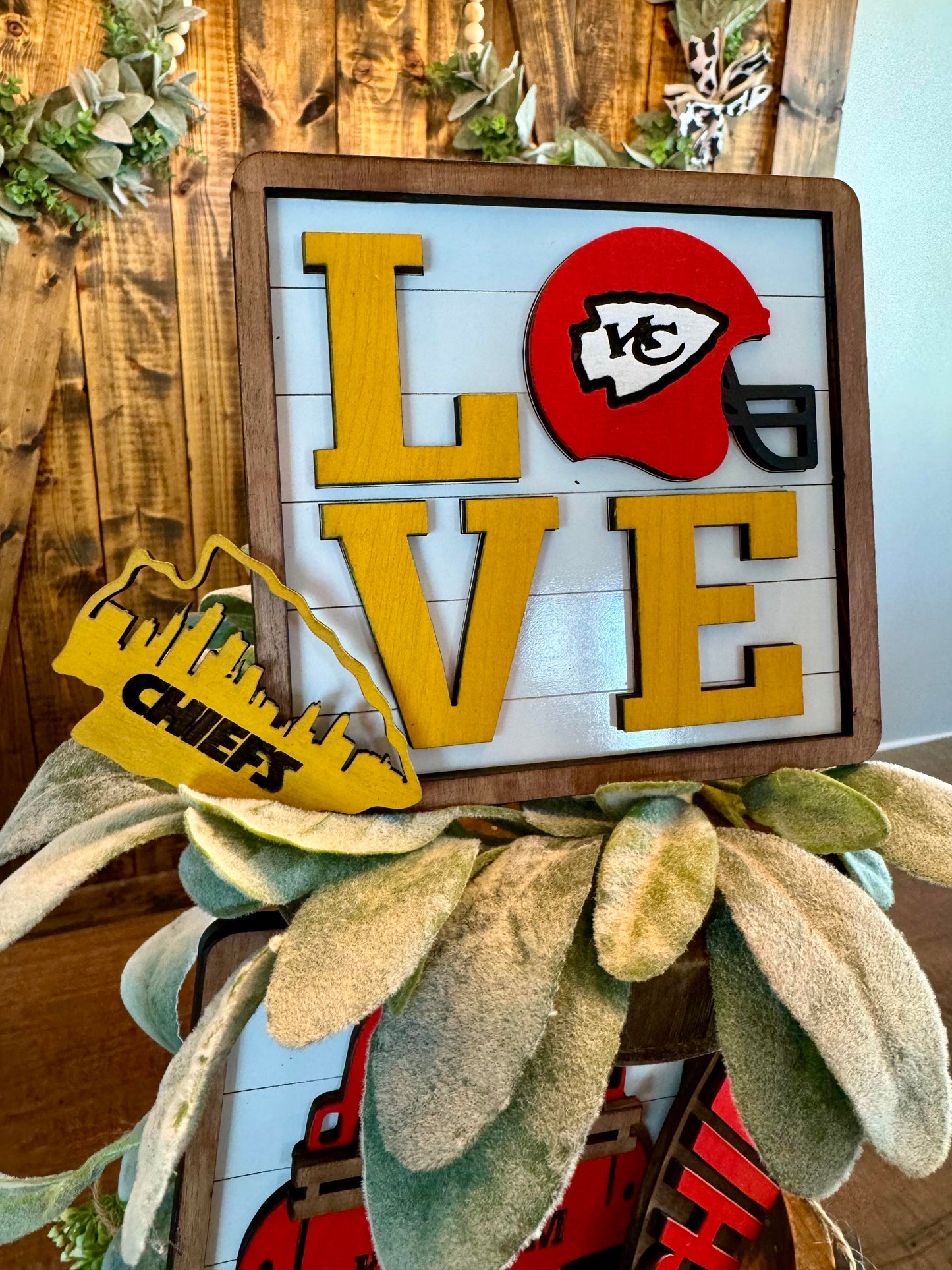 3D Tiered Tray Decor - KC Chiefs